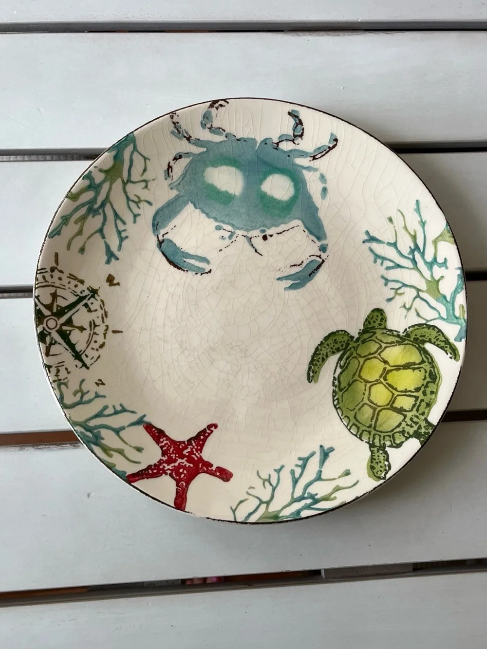 Papart Ceramic Hand painted in Turkey serving dish plate 10.5”